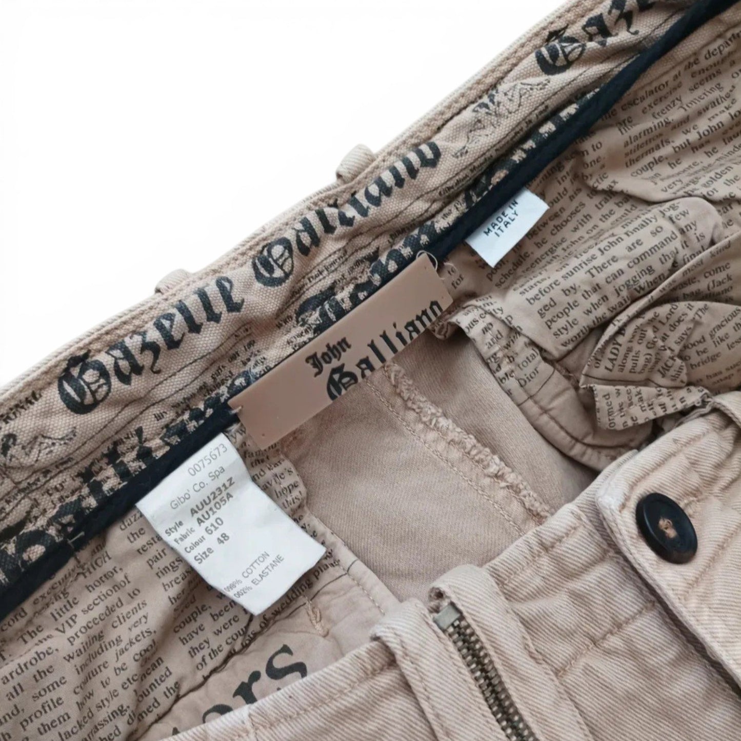 2000s John Galliano utility shorts L