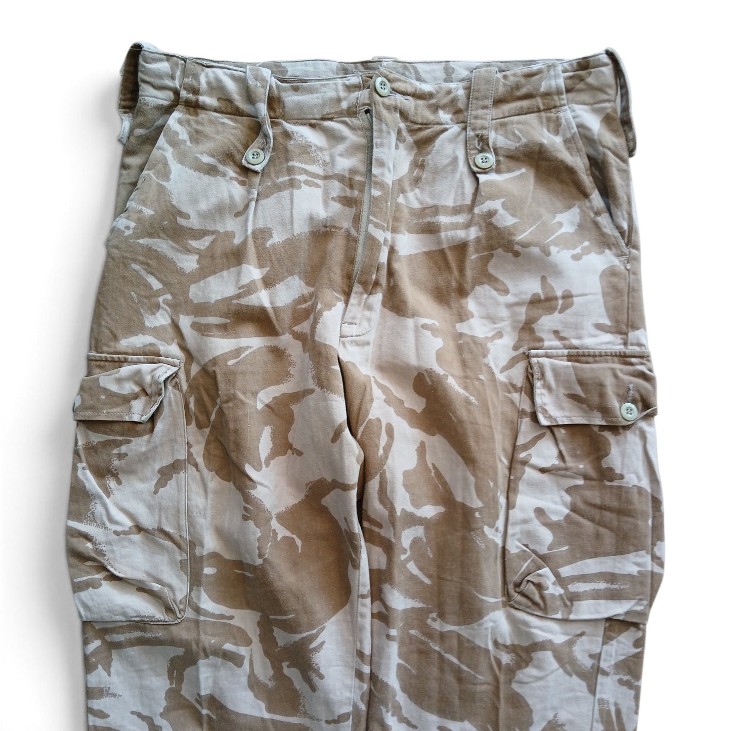 Vintage British desert camo trousers L
