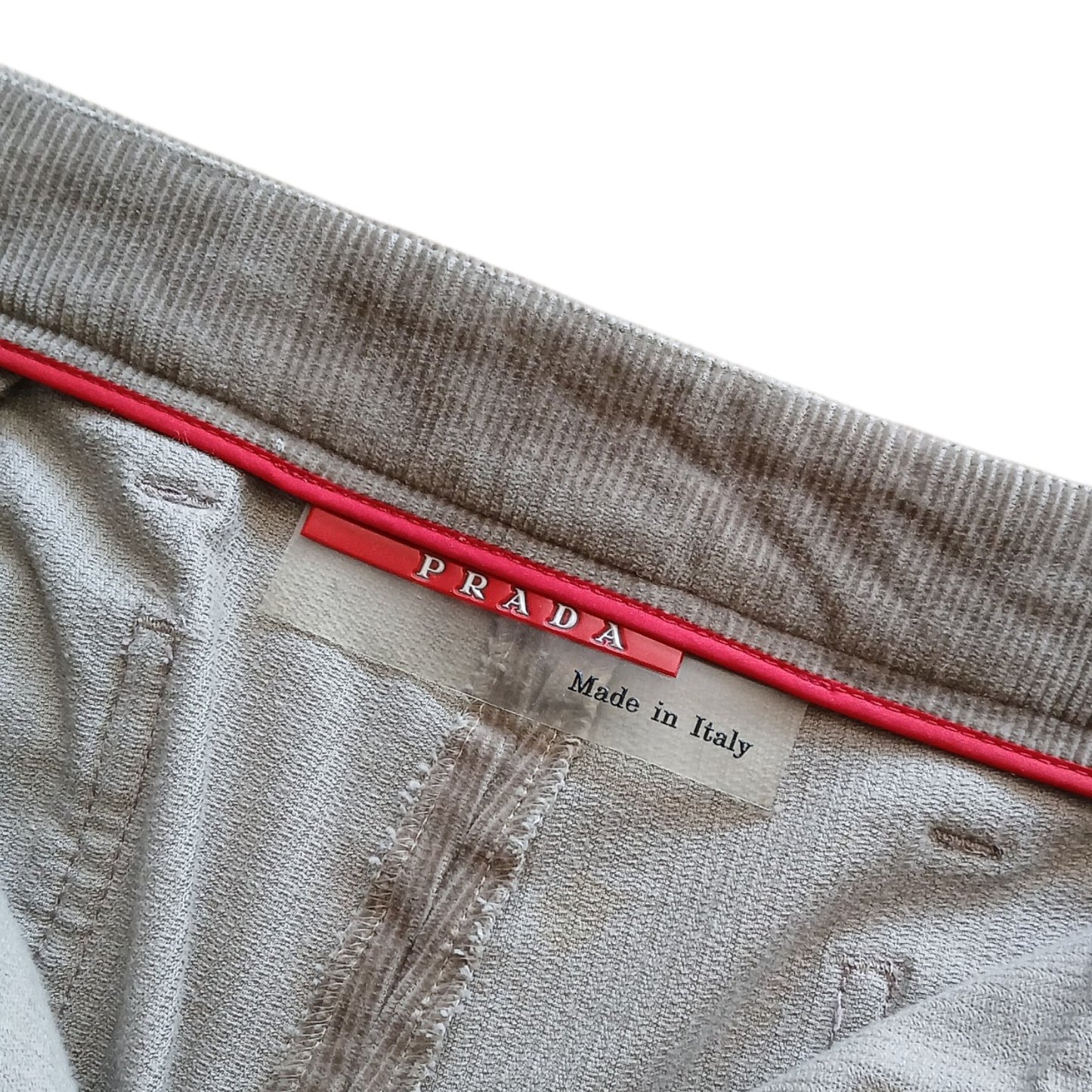 2000s Prada Linea Rossa corduroy pants S