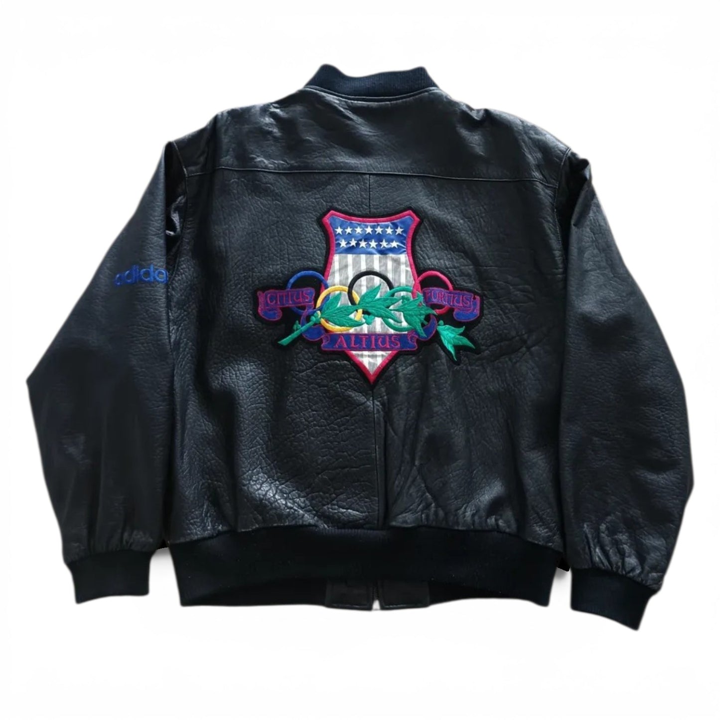 Vintage Adidas leather bomber L