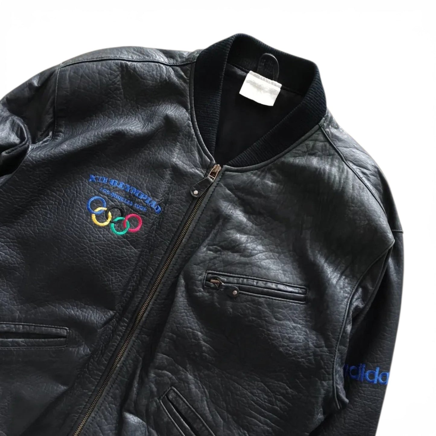Vintage Adidas leather bomber L